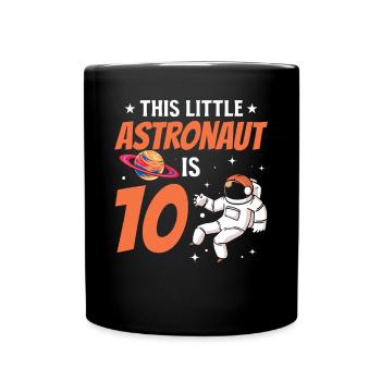 Ce petit astronaute a 10 ans - Space Astr - Mug uni - noir - Devant