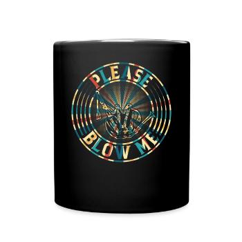 Please Blow Me - Bagpipe Musician Funny Bagpiper - Tasse einfarbig - Schwarz - Vorne