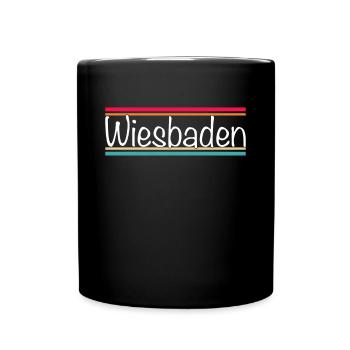 Wiesbaden - Tasse einfarbig - Schwarz - Vorne