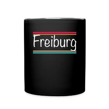 Freiburg - Tasse einfarbig - Schwarz - Vorne