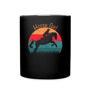 Horse Girl Equitation - Mug uni - noir - Devant