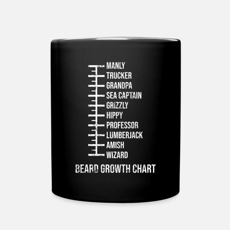 Beard Size Table Length Funny - Full Colour Mug - black