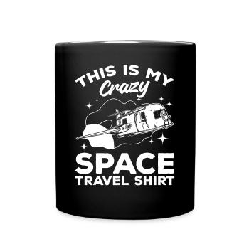 Ceci est mon astronaute fou de t-shirt de voyage spatial - Mug uni - noir - Devant