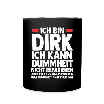 Dirk - Tasse einfarbig - Schwarz - Vorne
