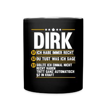Dirk - Tasse einfarbig - Schwarz - Vorne