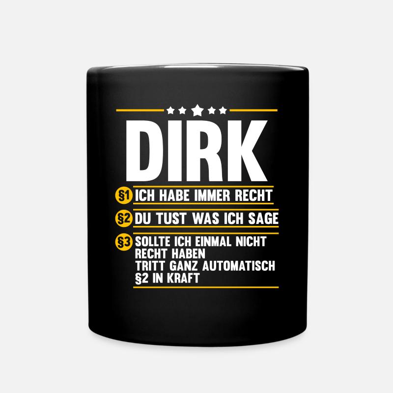 Dirk - Tasse einfarbig - Schwarz