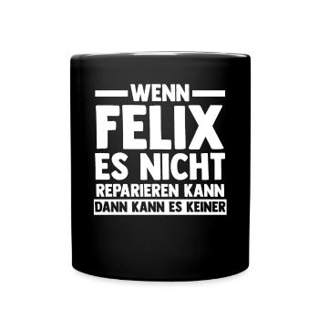 Felix - Tasse einfarbig - Schwarz - Vorne