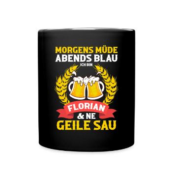 Florian - Tasse einfarbig - Schwarz - Vorne