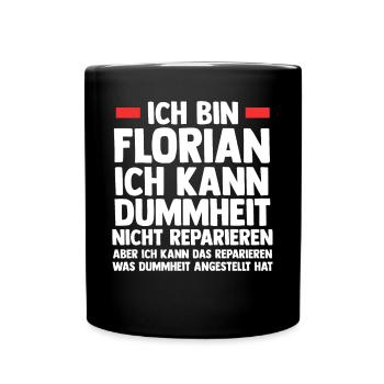 Florian - Tasse einfarbig - Schwarz - Vorne
