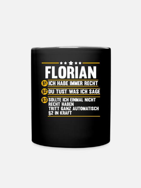 Florian - Tasse einfarbig - Schwarz