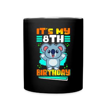 8. Geburtstag 8 Jahre alt Geschenkidee Geschenk - Tasse einfarbig - Schwarz - Vorne