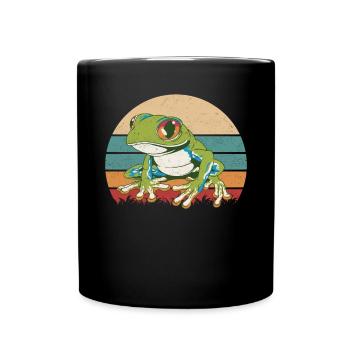 Grenouille aux yeux rouges Rainette Grenouilles Cadeau - Mug uni - noir - Devant