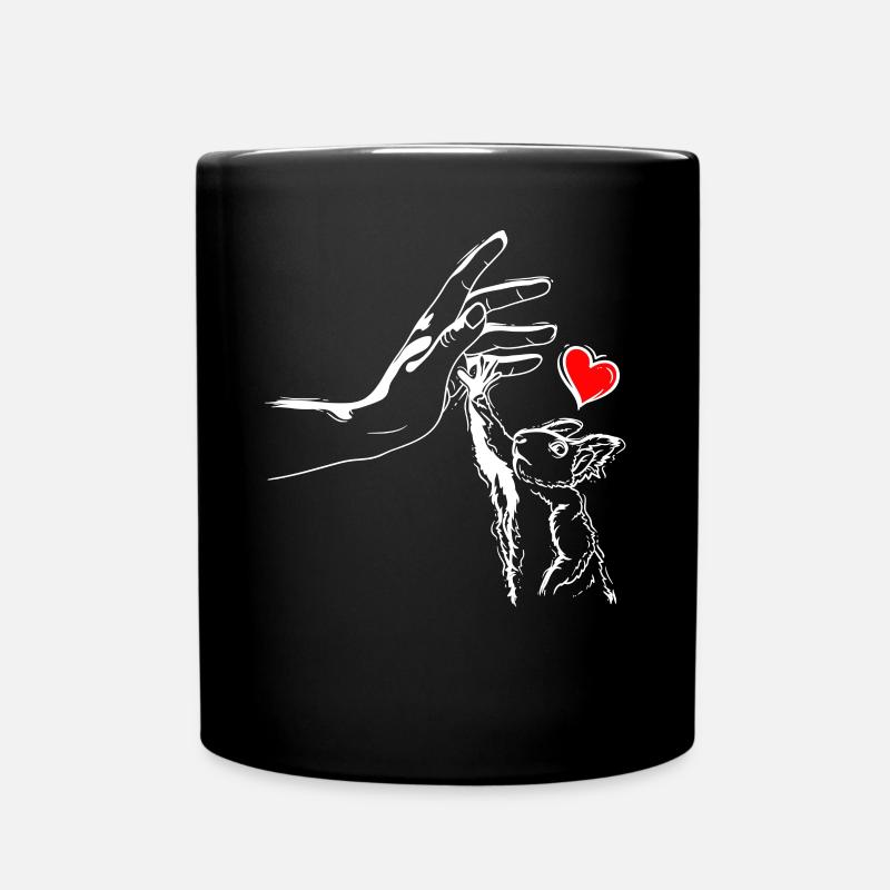 Eichhörnchen Herz Händchen Halten mit Eichhörnchen - Tasse einfarbig - Schwarz