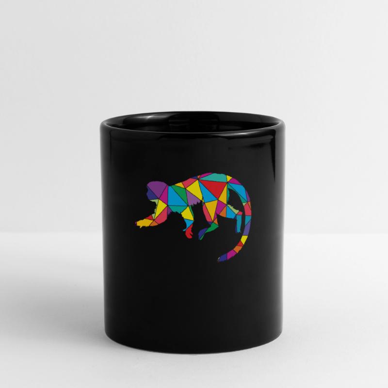 Low Poly Monkey Geometry Polygon Monkey Full Colour Mug