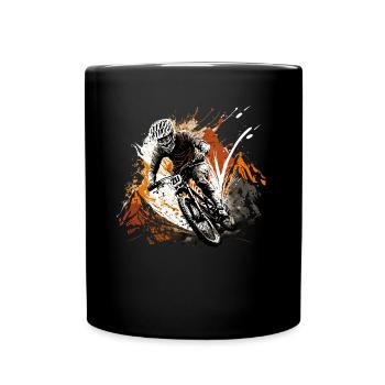 Conception cool de descente de VTT pour les fans de VTT - Mug uni - noir - Devant