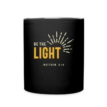 Christian Be The Light Matthew 5:14 Inspirational - Full Colour Mug - black - Front