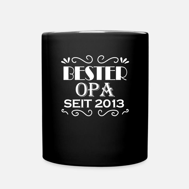 Bester Opa seit 2013 - Opa Geschenkidee - Tasse einfarbig - Schwarz