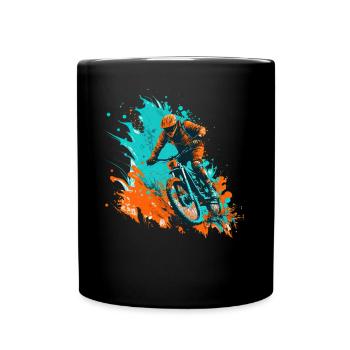 Conception cool de descente de VTT pour les fans de VTT - Mug uni - noir - Devant