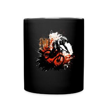 Conception cool de descente de VTT pour les fans de VTT - Mug uni - noir - Devant