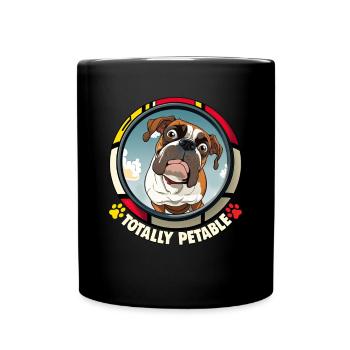 Dog Cartoon Boxer Design for Dog Lovers - Full Colour Mug - black - Front