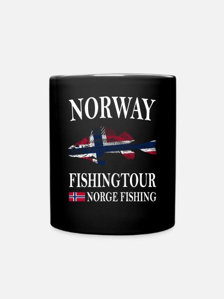 Norway fishing Norway Flag - Tasse einfarbig - Schwarz