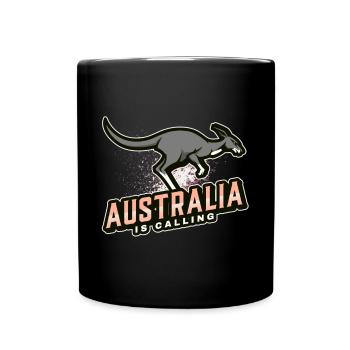 Australia is calling - Tasse einfarbig - Schwarz - Vorne
