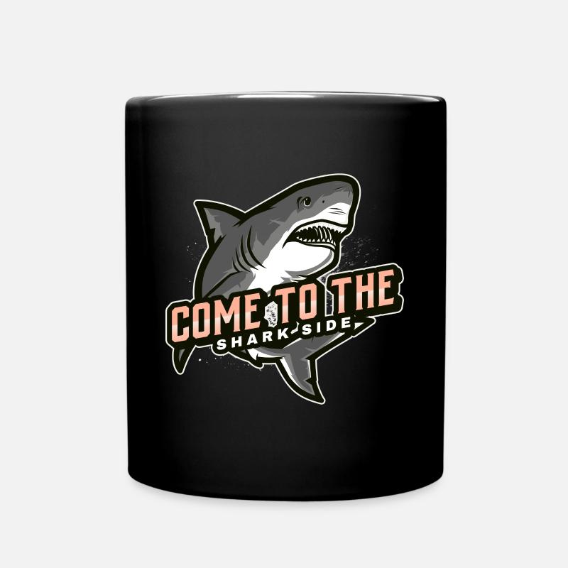 come to the shark side - Tasse einfarbig - Schwarz