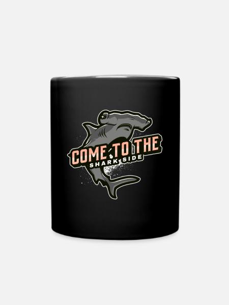 come to the shark side - Tasse einfarbig - Schwarz