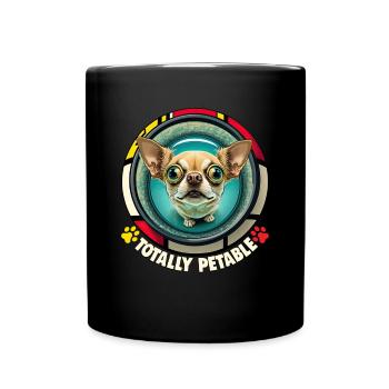 Dog Cartoon Chihuahua Design pour les amoureux des chiens - Mug uni - noir - Devant