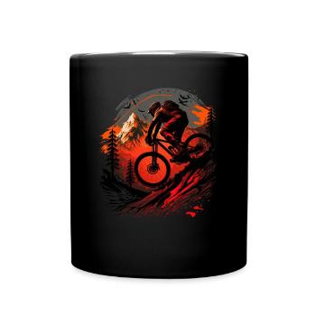 Conception cool de descente de VTT pour les fans de VTT - Mug uni - noir - Devant