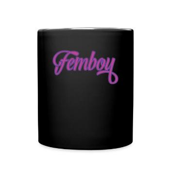 Femboy Cross Dressing - Tasse einfarbig - Schwarz - Vorne