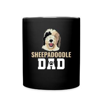 Sheepadoodle Doodle Dog - Full Colour Mug - black - Front