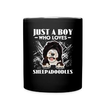 Sheepadoodle Doodle Dog - Mug uni - noir - Devant