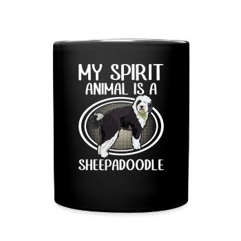 Sheepadoodle Doodle Dog - Mug uni - noir - Devant