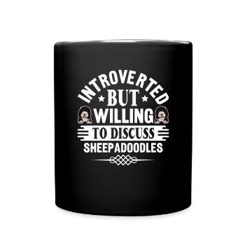 Sheepadoodle Doodle Dog - Full Colour Mug - black - Front