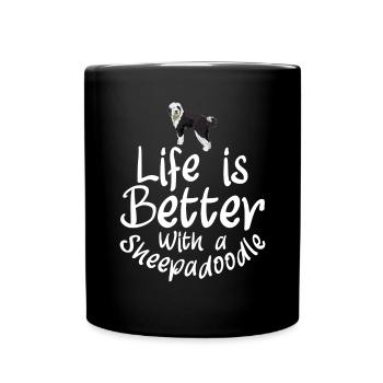 Sheepadoodle Doodle Dog - Mug uni - noir - Devant