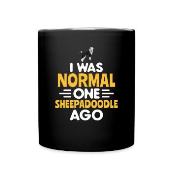 Sheepadoodle Doodle Dog - Full Colour Mug - black - Front