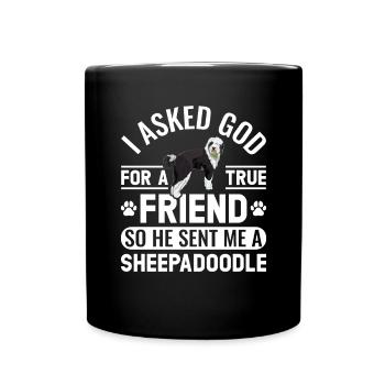 Sheepadoodle Doodle Dog - Mug uni - noir - Devant