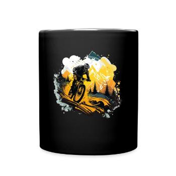 Conception cool de descente de VTT pour les fans de VTT - Mug uni - noir - Devant