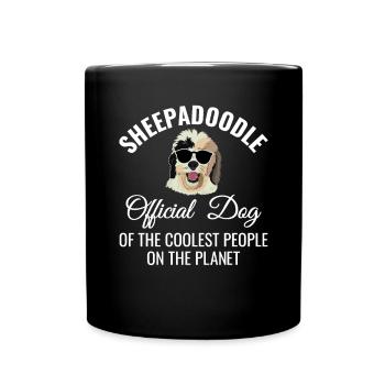 Sheepadoodle Doodle Dog - Full Colour Mug - black - Front