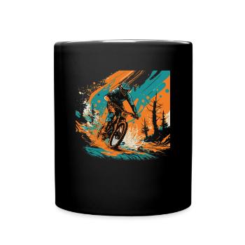 Conception cool de descente de VTT pour les fans de VTT - Mug uni - noir - Devant