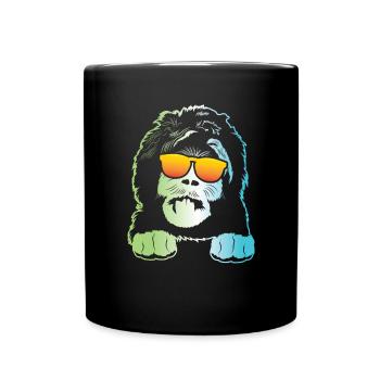 Sheepadoodle Doodle Dog - Full Colour Mug - black - Front