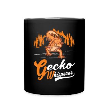 Gecko Flüsterer Gecko Whisperer Leopardgecko - Tasse einfarbig - Schwarz - Vorne