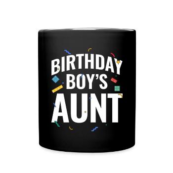 Blocs de construction de la tante du garçon d’anniversaire - Mug uni - noir - Devant