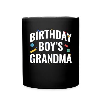 Birthday Kids Grandma Building Blocks - Mug uni - noir - Devant