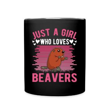 Beaver Girl Beaver Dam - Full Colour Mug - black - Front