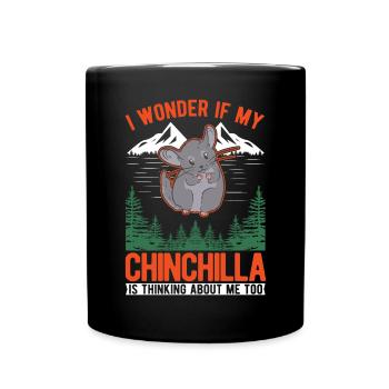 Chinchilla Gift Woolly Short-tailed Chinchilla - Full Colour Mug - black - Front