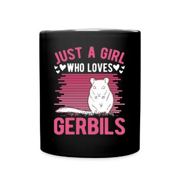 Juste une fille qui aime la fille de Gerbille Gerbille Gerbille - Mug uni - noir - Devant