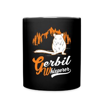 Gerbil Whisperer Racing Rat Gift Gerbil - Full Colour Mug - black - Front