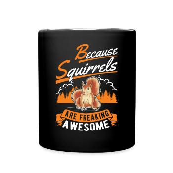 Écureuil Cadeau Écureuil Gris Écureuil - Mug uni - noir - Devant